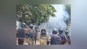Two Police Officers Injured as Garment Workers Clash with Police in Uttara