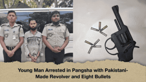 Young Man Arrested in Pangsha with Pakistani-Made Revolver and Eight Bullets